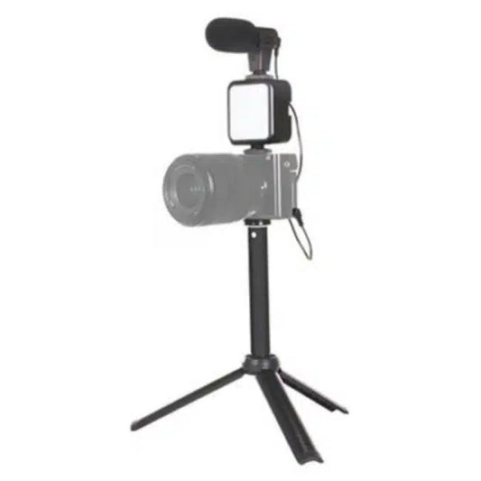 Stand Fill Light With Microphone Desktop Tripod Vlogging Kit