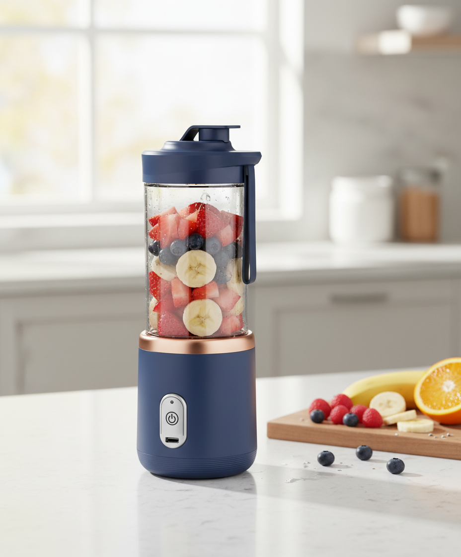 USB Rechargeable Mini Personal Blender in modern kitchen setting